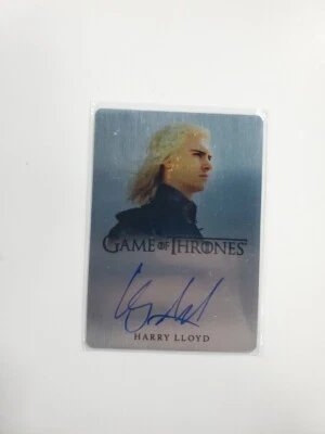 Autógrafo HARRY LLOYD Juego de Tronos Leyendas del Reino - ESCASO Metal 8/55 Foto 1 de 2