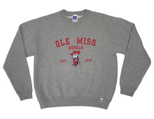 VIntage Ole Miss Rebels Colonel Reb Sweatshirt Russell Athletic Youth Large - Picture 1 of 10