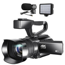 Digital Hd 4K Video Camera Recorder 48Mp 30X Zoom WiFi Vision Camcorder Black Dv