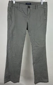 Pantalones chinos vintage BANANA REPUBLIC tiro bajo caqui S elásticos gris pierna acampanada Y2K - Imagen 1 de 14