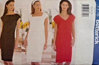 Butterick Sewing Pattern 5576 Misses Dress  Straight Variations Sizes 18-22 CUT - Image 1 of 4