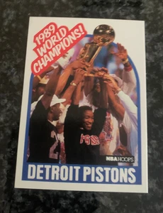 1989 NBA Hoops #353 DETROIT PISTONS WORLD CHAMPIONS.......NM-MT - Picture 1 of 2