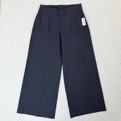 Old Navy Pixie Wide Leg Pants Womens Medium Petite Blue Pull On Business Casual - Image 1 of 4
