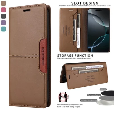 For Google Pixel 9 Pro Xl 8Pro 7 Shockproof Leather Wallet Case Flip Phone Cover - Image 1 of 4