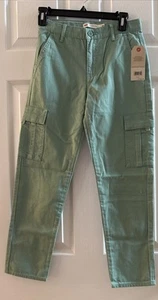 Girls Levi’s Loose Cargo Pants Green Size 10 Regular - Picture 1 of 5