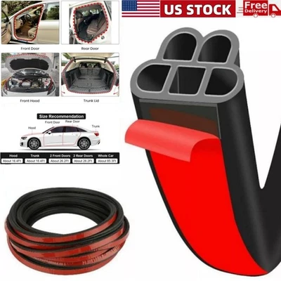 32FT Car Door Seal Strip Double Layer Universal Soundproofing Weather Stripping - Image 1 of 4