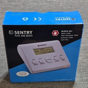SENTRY Plug And Block Dual Mode Call Blocker Robo Solicitor Tele-Marketer Calls - Photo 1/5
