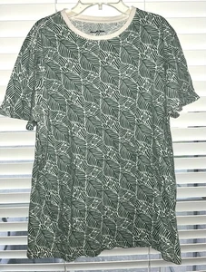 Camisa mediana Goodfellow & Co para hombre con estampado de hojas tropicales verdes - Imagen 1 de 2