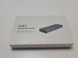 Estación de Acoplamiento Universal para Portátil 11 en 1 USB-C USB 3.1 4K HDMI DP Ethernet Audio - Imagen 1 de 5
