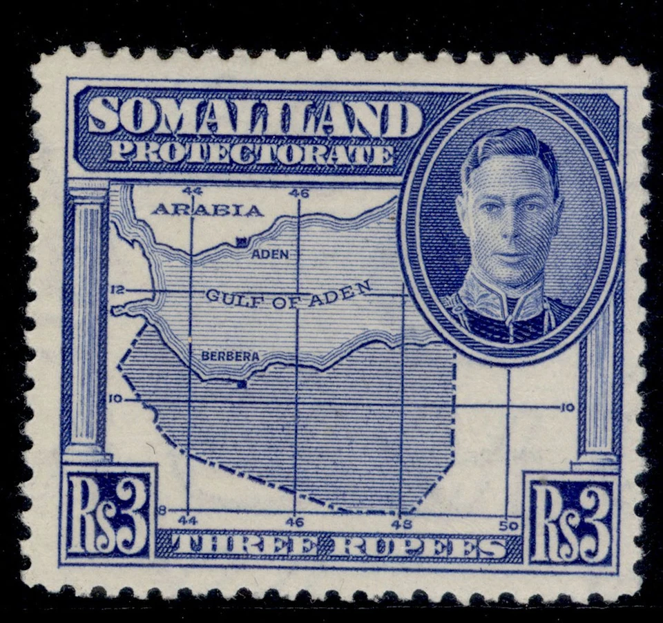 SOMALILAND PROTECTORATE GVI SG115, 3r bright blue, NH MINT. Cat £14. - Image 1 of 1