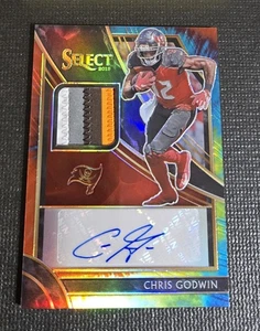 Chris Godwin 2019 Panini Select Tie Dye Prizm Patch Auto /25 Buccaneers - Picture 1 of 2