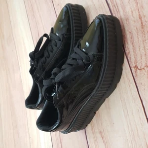 Puma Fenty by Rihanna Shoes Womens Size 6.5 Creeper Patent Platform Trainers - Picture 1 of 13