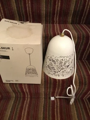 New Price….Ikea Solskur Ceiling Pendant Light Cut Out Design White - Image 1 of 4