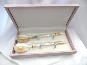 Bovium Korean 990 Pure Silver & 24K Gold Inlay Spoon & Chopstick Set w/Case NEW - Picture 1 of 7
