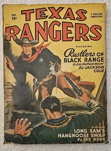 Texas Rangers Pulp August 1949 Vol. 35 #3 Rustlers of Black Ranger Jackson Cole - Picture 1 of 4