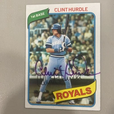 Clint Hurdle Signed Card 1980 Topps.Mgr Of Rockies And Pirates MLB - Image 1 of 3