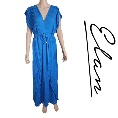 Maxi Vestido Elan Wrap Nuevo con Etiquetas Azul Pequeño Foto 1 de 4