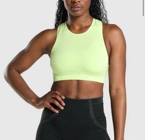Reggiseno sportivo Gymshark Apex donna XS racerback verde come nuovo senza fili atletico - Foto 1 di 12