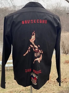 Vintage US Navy NAVSECGRU Jacket Vietnam War Era San Miguel Phillippines - Picture 1 of 9