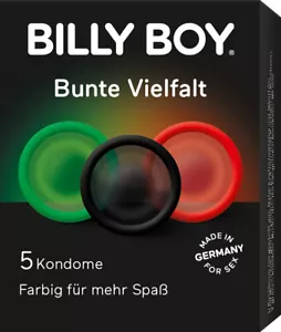 Kondome Billy Boy Bunte Vielfalt farbige Kondome 2 x 5 Stück Automatenpackung - Bild 1 von 1
