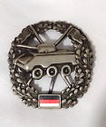 German Bundeswehr Panzergrenadiertruppe Infantry Cap Badge White Metal 3pin 50mm