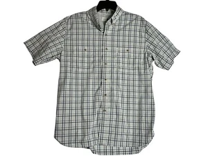 Duck Head Plaid Button Down Vented Hiking Fishing Shirt Mens Large - Bamboo Blen - Picture 1 of 6