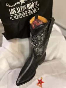 Western Boots.Los Altos Custom 30/105 Genuine Stingray & Genuine Black Leather. - Picture 1 of 13