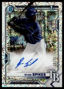 RYAN SPIKES 2021 Bowman Chrome Rookie Sparkle Refractor 1st Card RC Auto /71 - Picture 1 of 2
