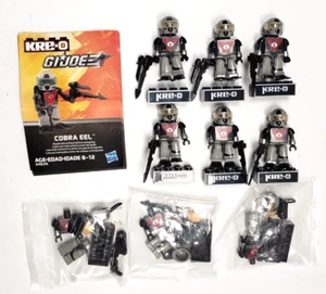 GI JOE COBRA KRE-O LOT EEL EELS X9 3 UNUSED 6 COMPLETE ARMY BUILDER MINIFIGURES - Picture 1 of 3