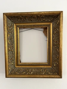 Antiker viktorianischer gold vergoldeter Holzrahmen 16"x14" passt 9,5"x7,5" schön - Bild 1 von 10