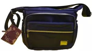 Stella Blanc Shoulder Bag Crossbody Purse Nylon Navy Blue Medium Lightweight - Picture 1 of 14
