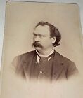 Antique Victorian American Mustache Man! G.W. Davis! D.C. & VA Cabinet Photo! US