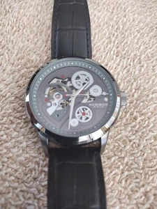 Orologio da uomo Akribos XXIV AK538GY Quadrante scheletro automatico 44 mm cassa orologio bello! - Foto 1 di 13