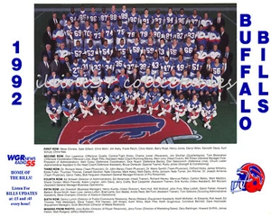 1992 BUFFALO BILLS AFC CHAMPIONS SUPER BOWL 27 XXVII 8X10 TEAM PHOTO - Picture 1 of 1