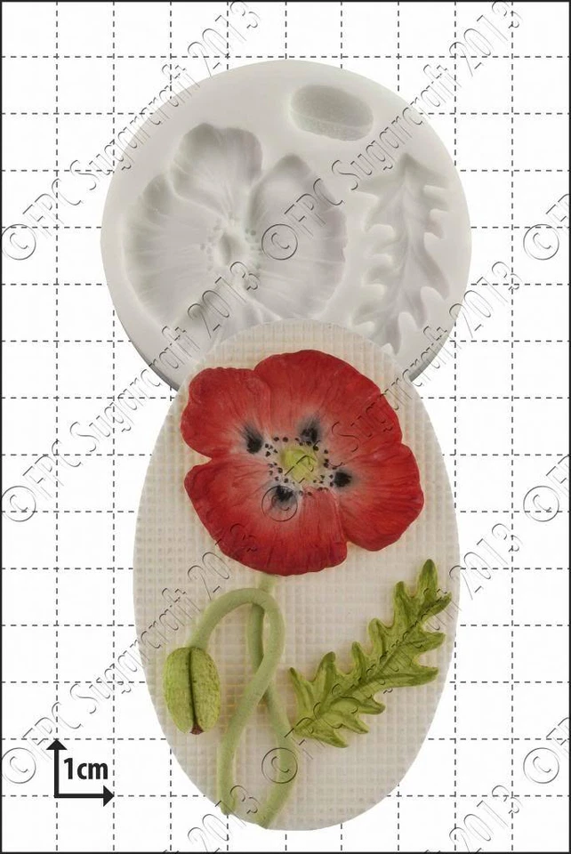 Molde de silicona kit de amapola uso alimentario FPC Sugarcraft dentro del Reino Unido Foto 1 de 1