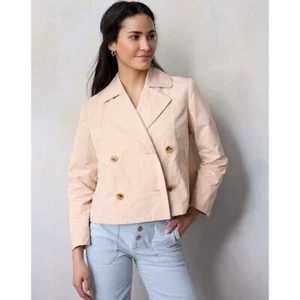 NWT LC Lauren Conrad Short Trench Coat Peach Size M - Picture 1 of 5