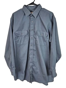Vintage BIG MAC Gray Long Sleeve Front Pocket Work Shirt Mens XL Tall USA Made - Picture 1 of 13