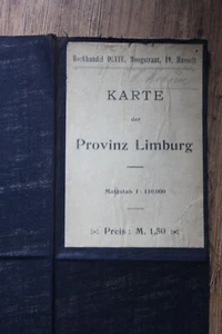 Landkarte PROVINZ LIMBURG, vor 1945, Schiessplatz Cockerill - Bild 1 von 4