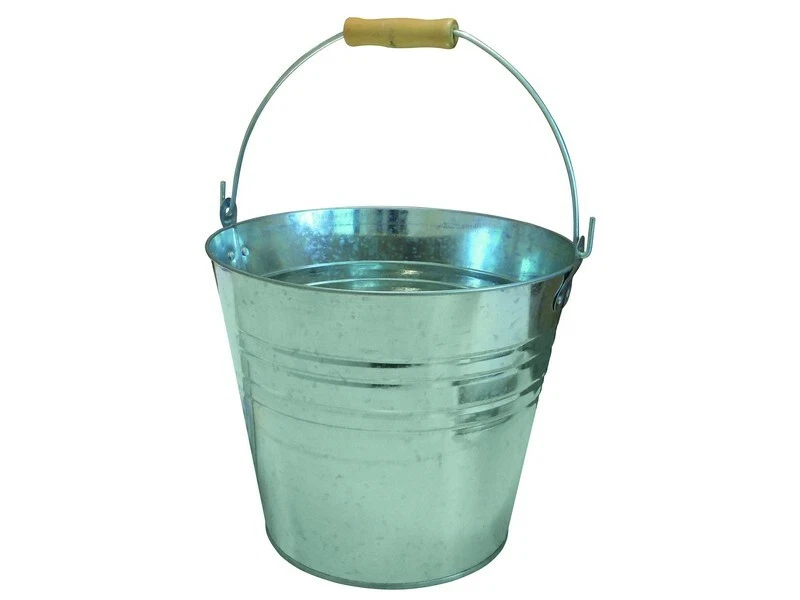 SECCHIO IN FERRO ZINCATO PER CENERE GIARDINAGGIO LT 8 MULTIUSO BIDONE BARBECUE - Imagen 1 de 1