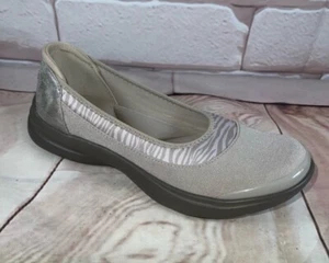 Bzees Jiffy II Ballet Flats Womens  6M Taupe Leopard Slip On Comfort Shoes !READ - Picture 1 of 10