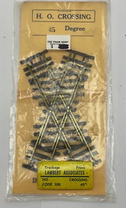 Shinohara HO Code 100 Brass 45 Degree Crossing - New Old Stock by Lambert - Picture 1 of 3