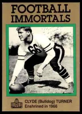 1985 Hall of Fame Set #119 Clyde "Bulldog" Turner NICE GREEN Chicago Bears  - Image 1 of 4