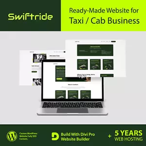 Benutzerdefinierte WordPress Website für Taxi/Taxi – kostenloses 5 Jahre Webhosting & 1 Jahr Support - Bild 1 von 10