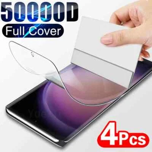 4Pcs Full Cover Screen Protector For Samsung Galaxy Note20 8 9 10 Hydrogel Film - Zdjęcie 1 z 8