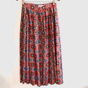 Maxi falda plisada frontal abierta estilo retro Liz Claiborne con botones 10 - Imagen 1 de 6