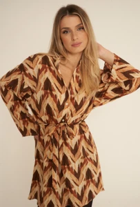 Stylish Zig Zag Short Dress One Size - Picture 1 of 4