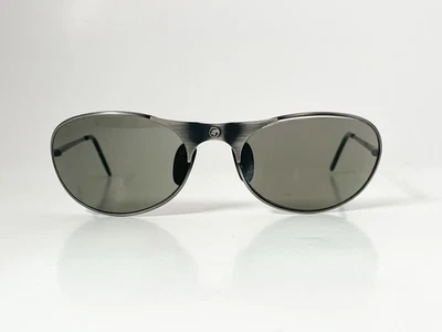 Gafas de sol Helios vintage gárgolas EE. UU. hechas en Italia metal cepillado gris ovaladas Foto 1 de 4