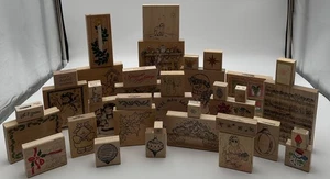 Rubber Stamps Lot Of 37 Christmas Stamps Stampabilities, Stampa Rosa, Etc. - Picture 1 of 10