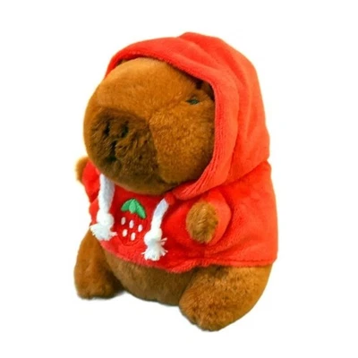 Capybara Plush Toy Hoodie with Wings | Cute Stuffed Doll Keychain Gift 12cm - Image 1 of 4