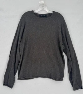 Rag & Bone Mens Gray Linen Cotton Crew Long Sleeve Pullover Sweater - Picture 1 of 4